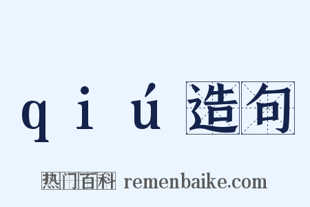 qiú造句是什么意思的图片